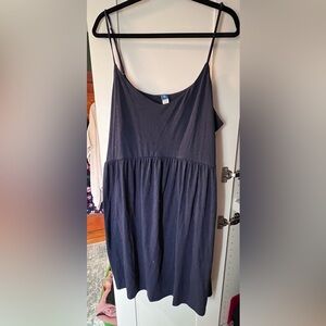 Old Navy Dark Navy Spaghetti Strap Midi Dress